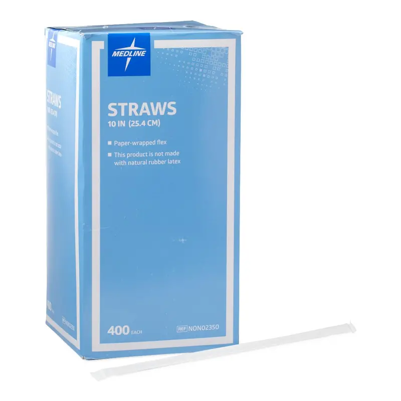 10″ Wrapped Flex Straws – Case of 1600