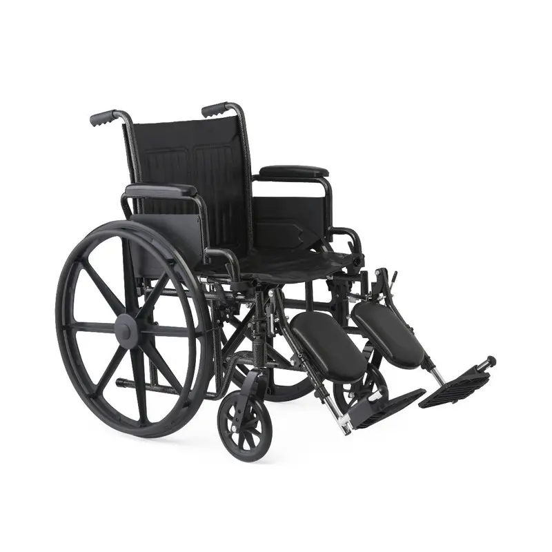 16″ Vinyl Wheelchair – Swing-Back Desk Arms & Elevating Leg Rests