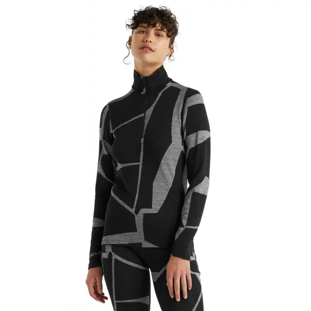 260 Vertex Long-Sleeve Half-Zip Top for Women – Fractured Landscapes Print