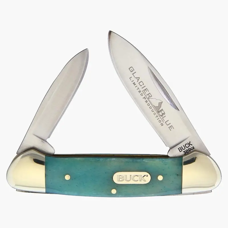 389 Canoe Knife with Blue Bone Handle – Heritage-Inspired Blade