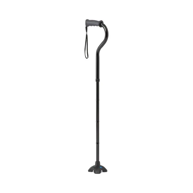 4-Point Offset Folding Hybrid Cane – Black Finish