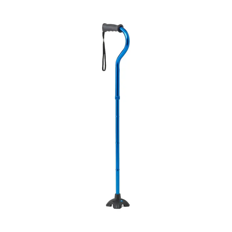 4-Point Offset Folding Hybrid Cane – Blue Finish