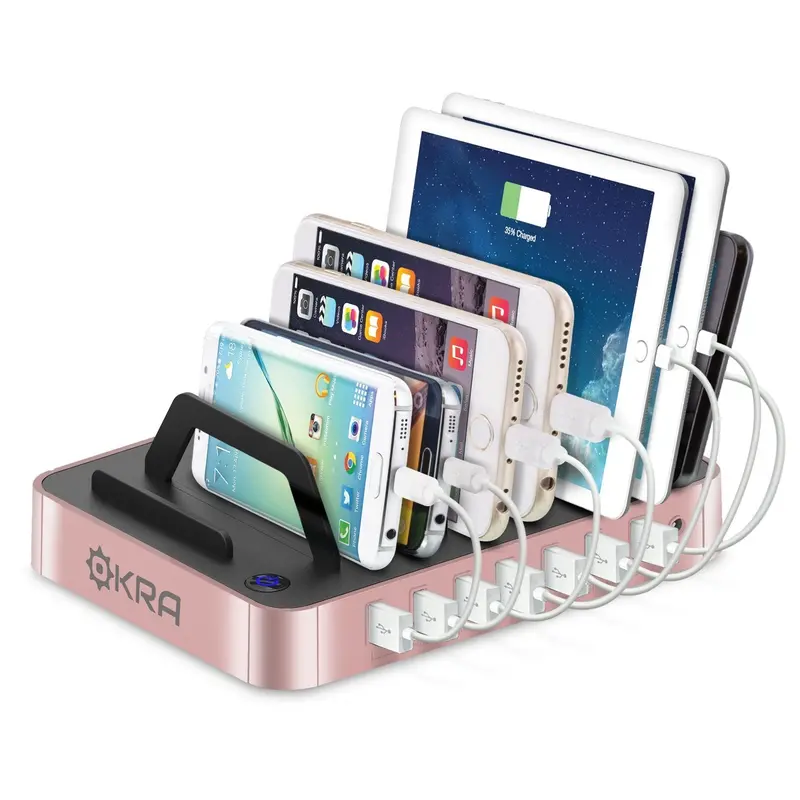 7-Port Desktop USB Charging Hub for Smartphones & Tablets
