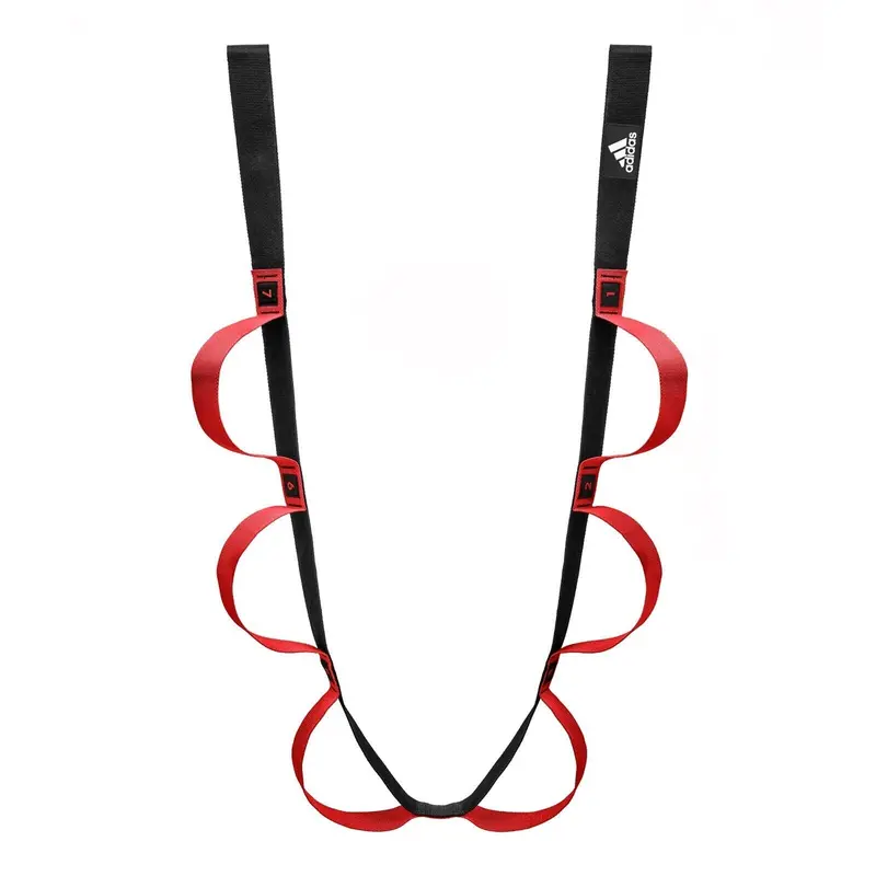 Adidas Red and Black Looped Stretch Assist Band