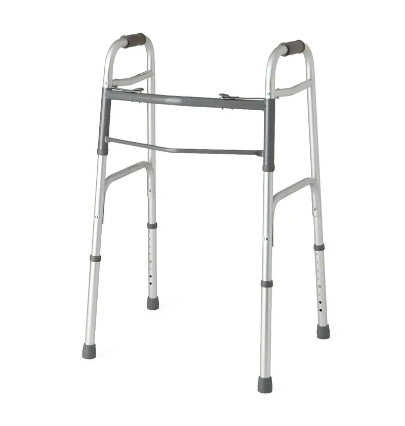 Adjustable Folding Adult Walker – 1-inch Height Settings, Sold Individually