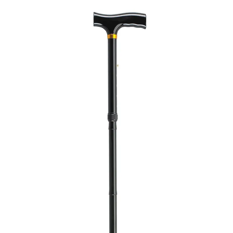 Adjustable T-Handle Folding Cane — Slim, Lightweight Design