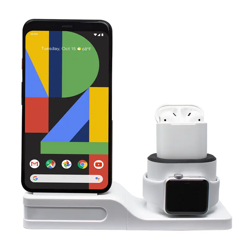 Aduro 3-in-1 Qi Wireless Charging Station for iPhone, Apple Watch, and AirPods