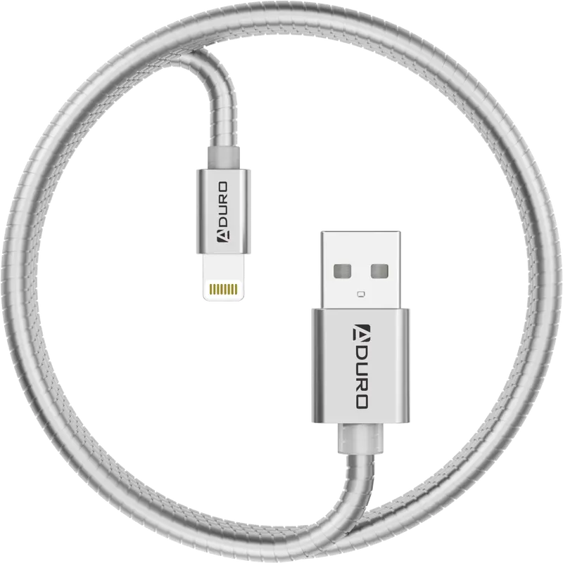 Aduro MFi-Certified Lightning Cable – 3 Feet Metallic Design