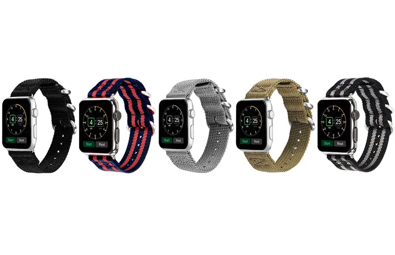 Aduro Nylon Watch Band with Buckle for Apple Watch Series 1–4