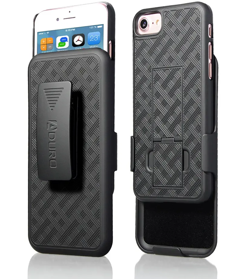Aduro Shell & Holster Combo Case for iPhone 8, 7, and 6 – Rugged Dual-Layer Protection