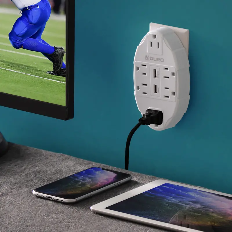 Aduro Surge 6-Outlet Smart Charging Station with Dual USB Ports