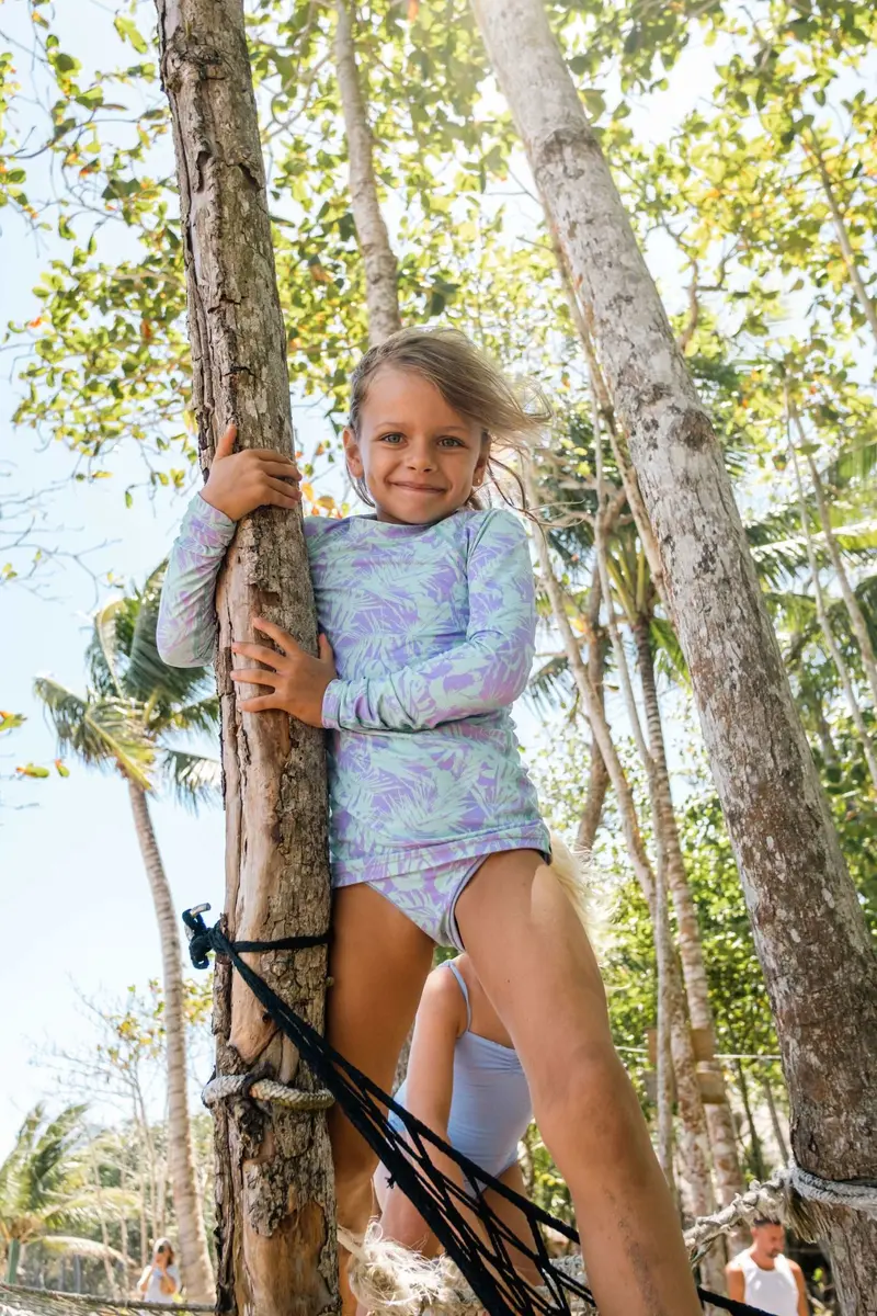 Alani UPF 50+ Rash Guard in Lilac Fern Print
