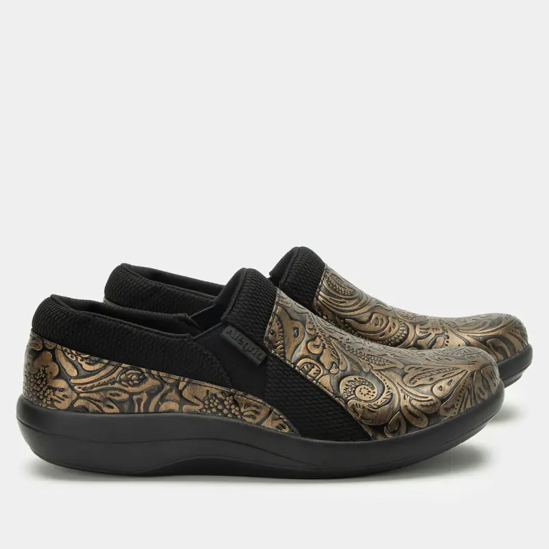 Alegria Duette Dual-Strap Work Shoe – Bronze Swell Finish