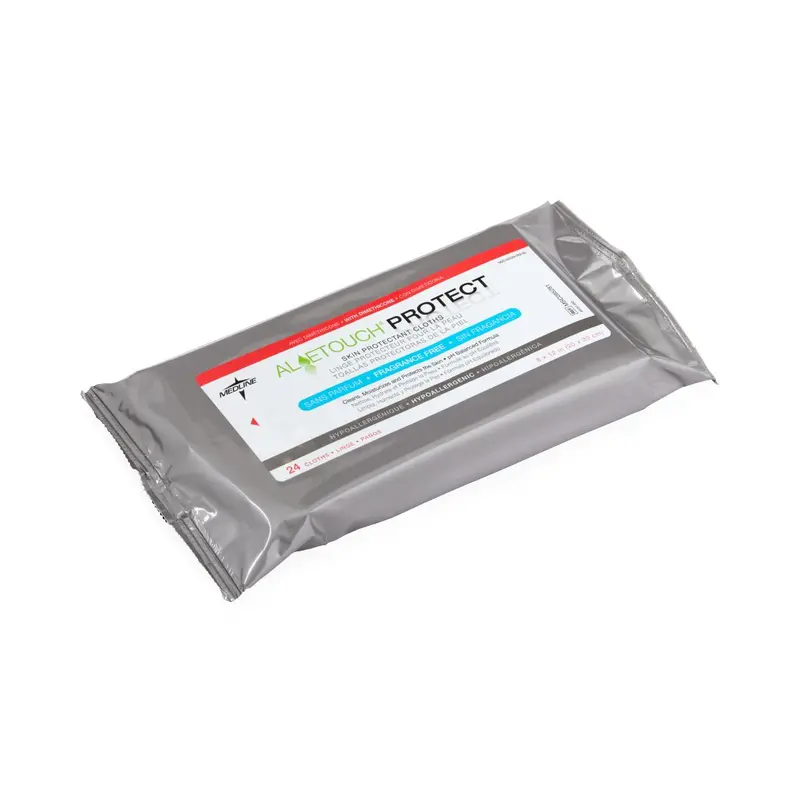 AloeTouch PROTECT Dimethicone Skin Protectant Wipes – 24-Count Case