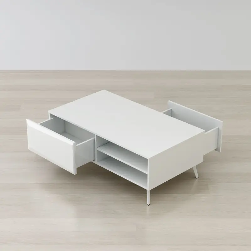 Altus Gloss White 43-Inch Coffee Table for Modern Interiors