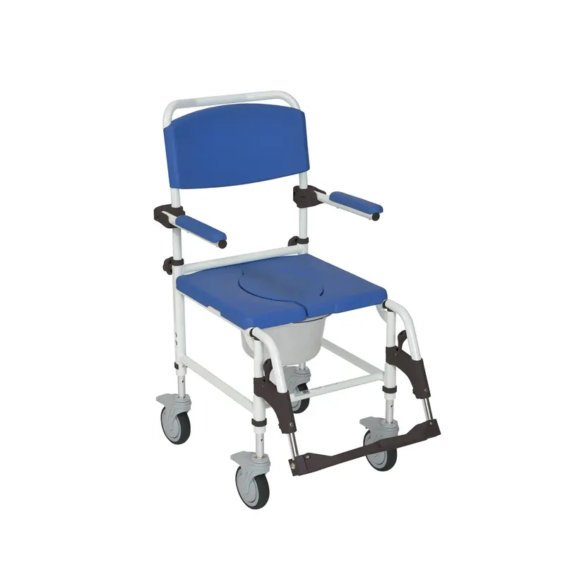 Aluminum Shower/Commode Transport Chair – Dual-Function Wet-Dry Design