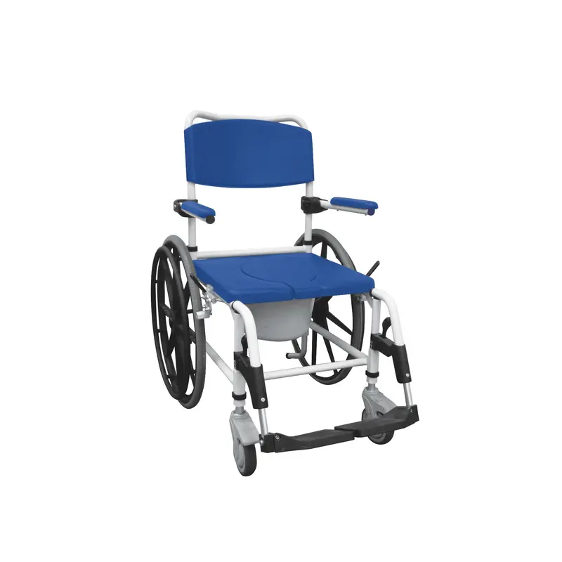 Aluminum Shower Commode Transport Chair – Mobile & Lightweight
