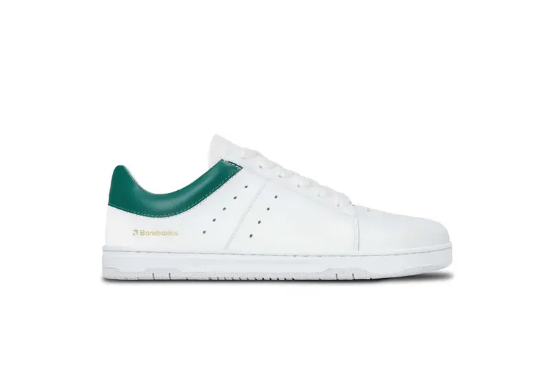 Barebarics Enigma Barefoot Sneakers in White and Dark Green