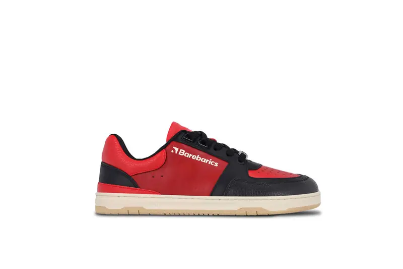 Barebarics Wave Minimalist Sneakers – Black & Red