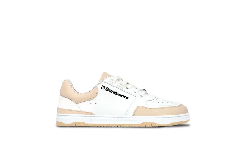 Barebarics Wave Women’s Lightweight Barefoot Sneakers – White & Beige
