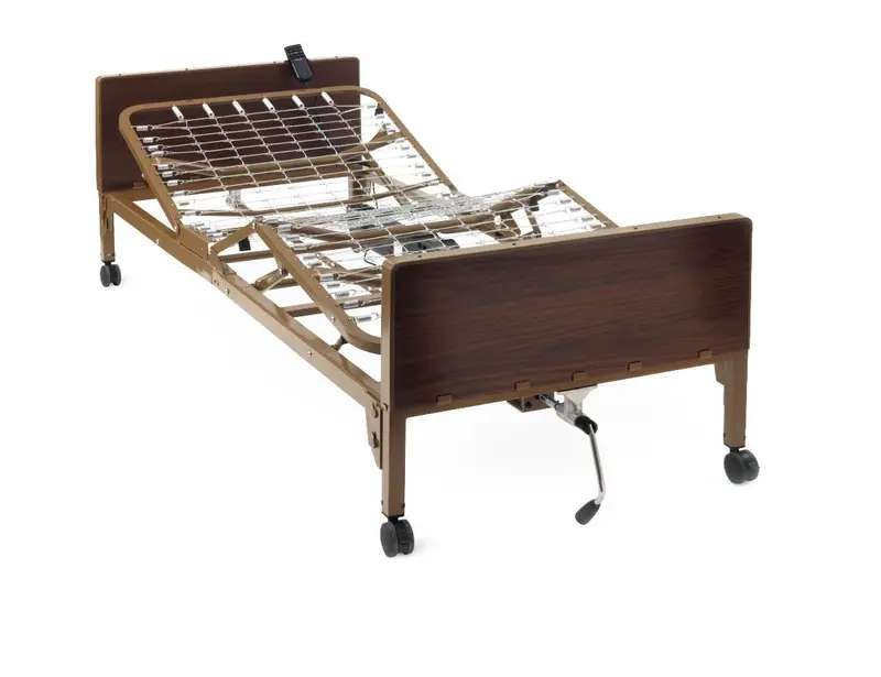 Basic Adjustable Semi-Electric Hospital Bed – 15 to 20 Inch Height Range
