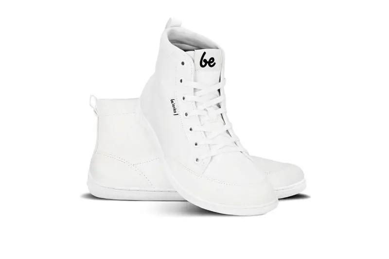 Be Lenka Rebound All-White High-Top Sneakers – Clean Barefoot Casual Look