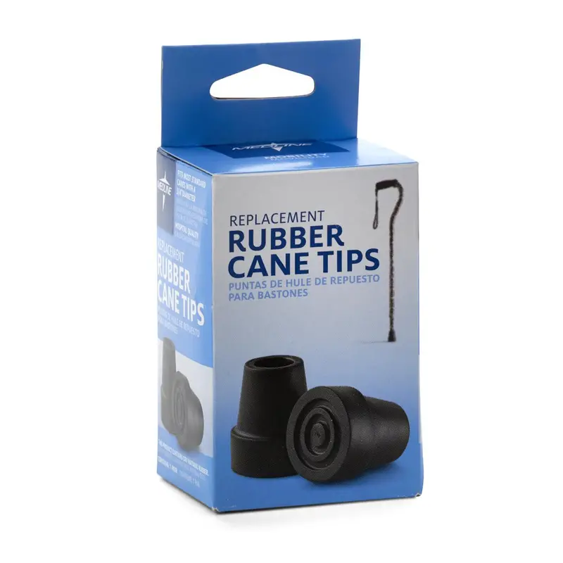 Black Cane Replacement Tips – 3/4″ Diameter – Case of 6