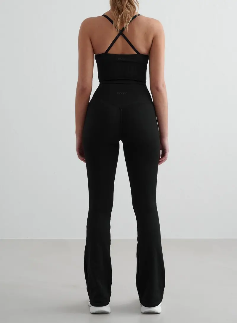 Black Flared Tall Shaping Tights