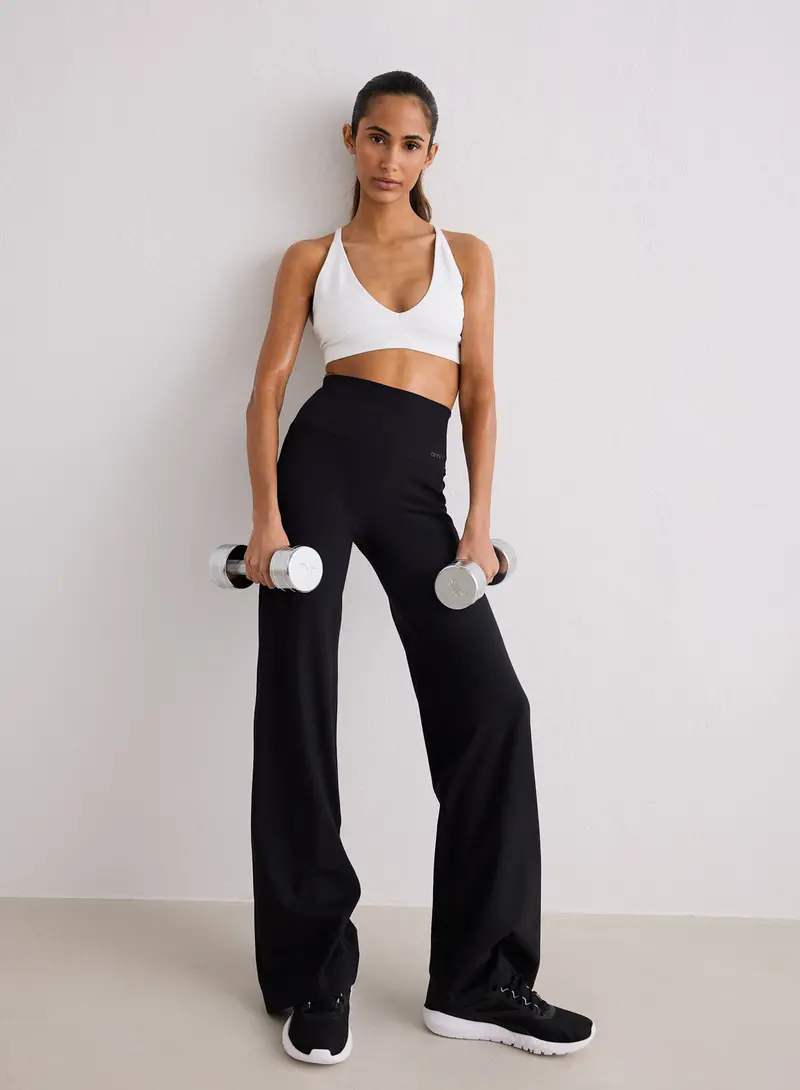 Black Sense Straight-Leg Petite Performance Tights