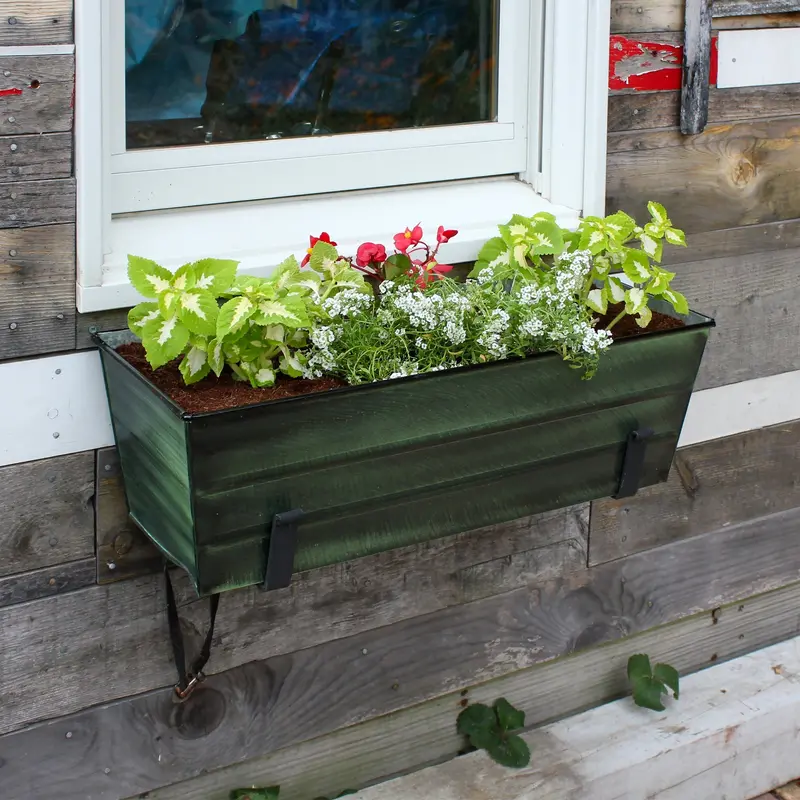 Bloom Box Garden Growing Kit – Medium Green with Wall-Mount Brackets