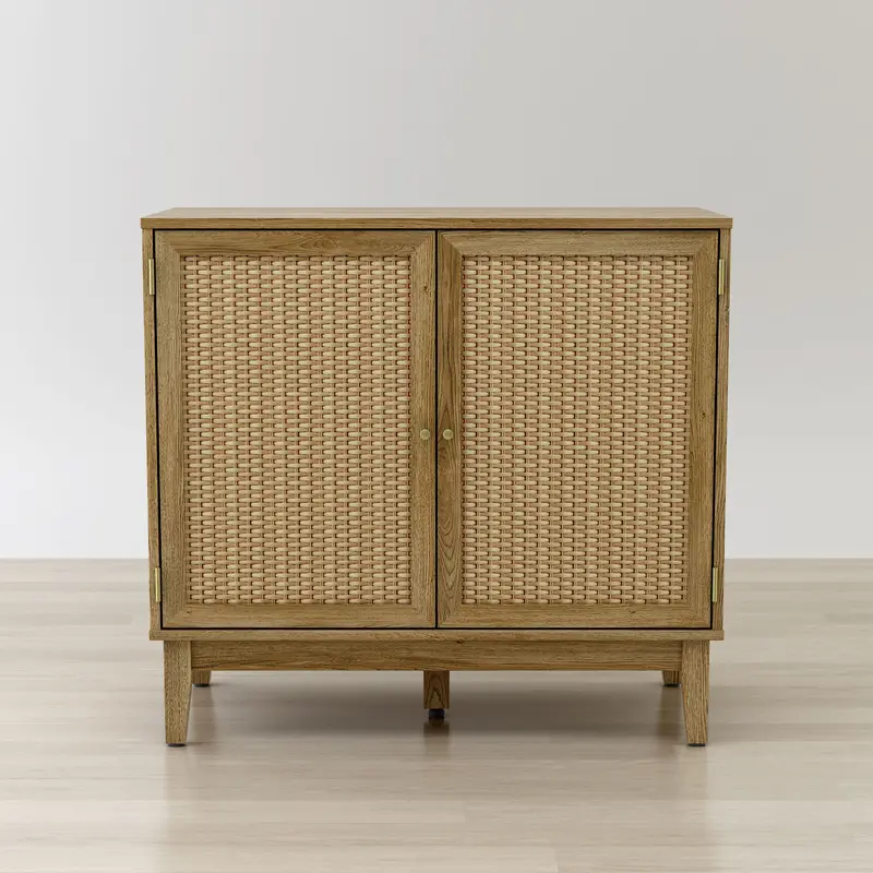 Bodrum 31-Inch Tall Accent Cabinet with Dual Doors