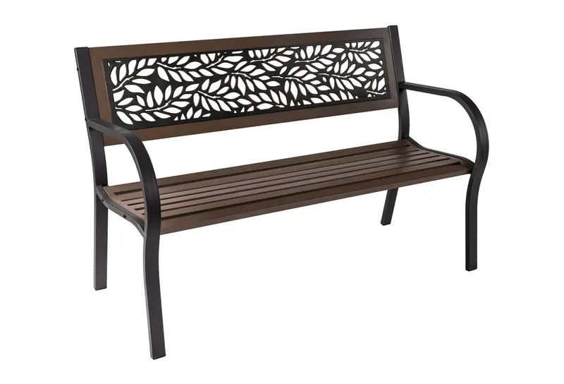 Botanical-Themed Steel Tube Bench Inspired by Flora