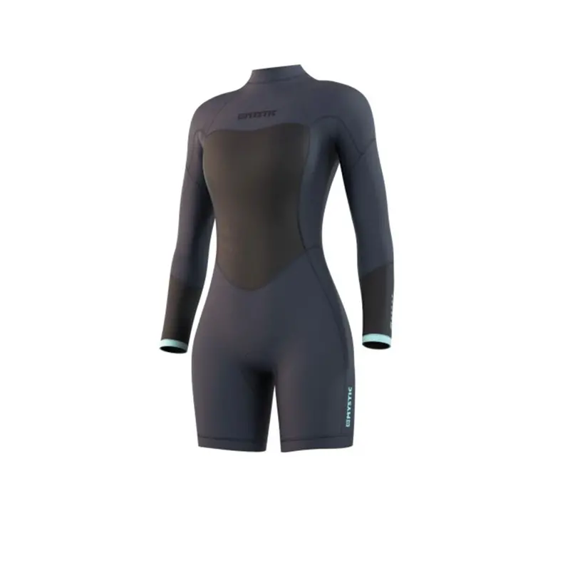 Brand Women’s 3/2mm Long-Arm Shorty Wetsuit – Back-Zip, Flatlock Seams