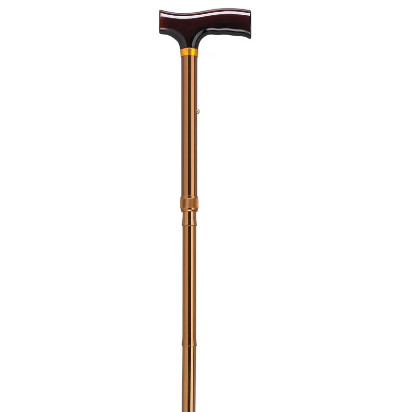 Bronze Lightweight Folding Cane with Ergonomic T-Handle