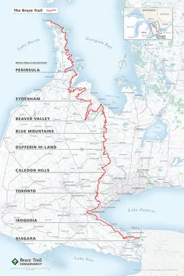 Bruce Trail Official Poster Map