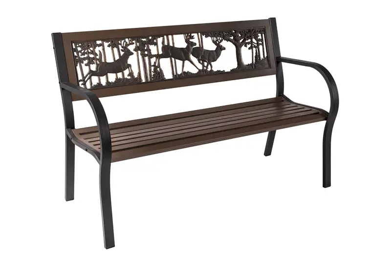 Bucks Silhouette Bench Crafted from Heavy-Duty Steel Tube