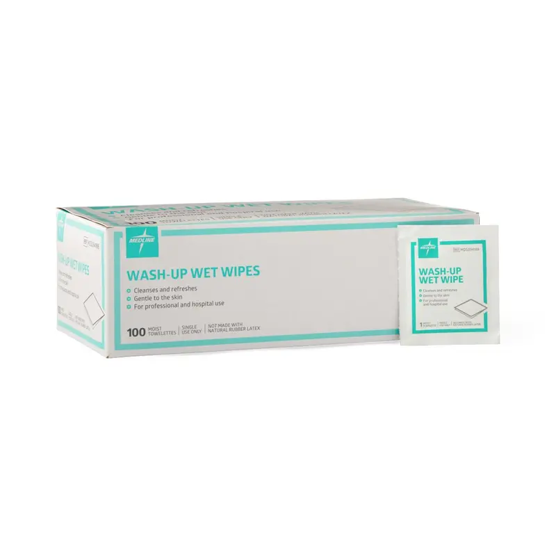 BZK-Infused Wash-Up Towelettes – Sanitizing Wet Wipes, Case of 1000