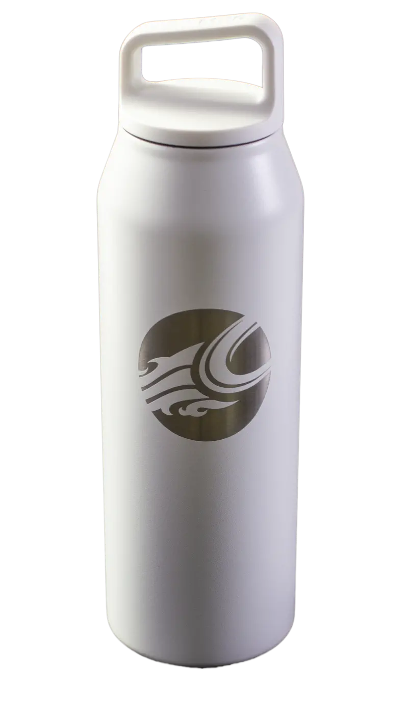 Cabrinha Water Bottle – 32 oz White Durable Build