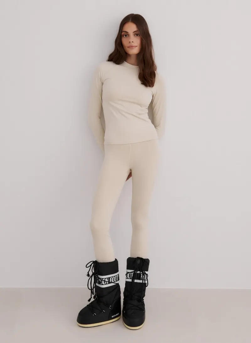 Café Au Lait Moisture-Wicking Baselayer Leggings