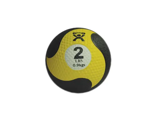 CanDo 2-Pound Firm Medicine Ball – 8-Inch Yellow Exercise Ball