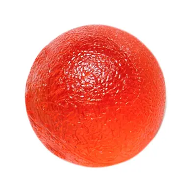 CanDo Light-Resistance Gel Squeeze Ball – Red, Circular Shape