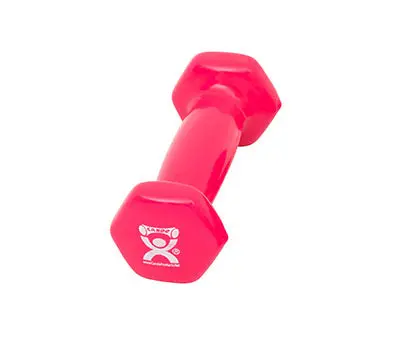 CanDo Vinyl-Coated Dumbbell – 1 lb, Pink