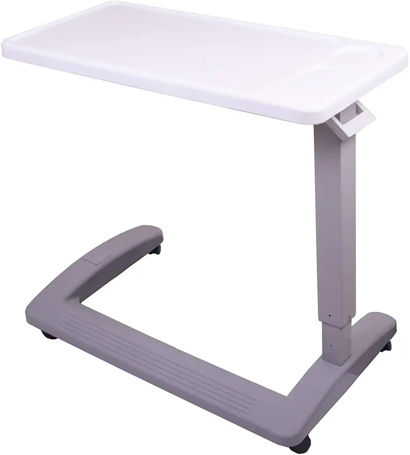 Carex Mobile Overbed Table – Adjustable Height with Casters