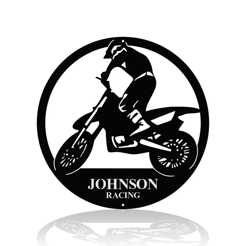 Circular Dirt Bike Silhouette