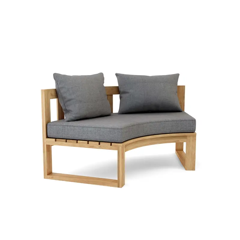 Circular Modular Deep Seating System – Teak Outdoor Configuration