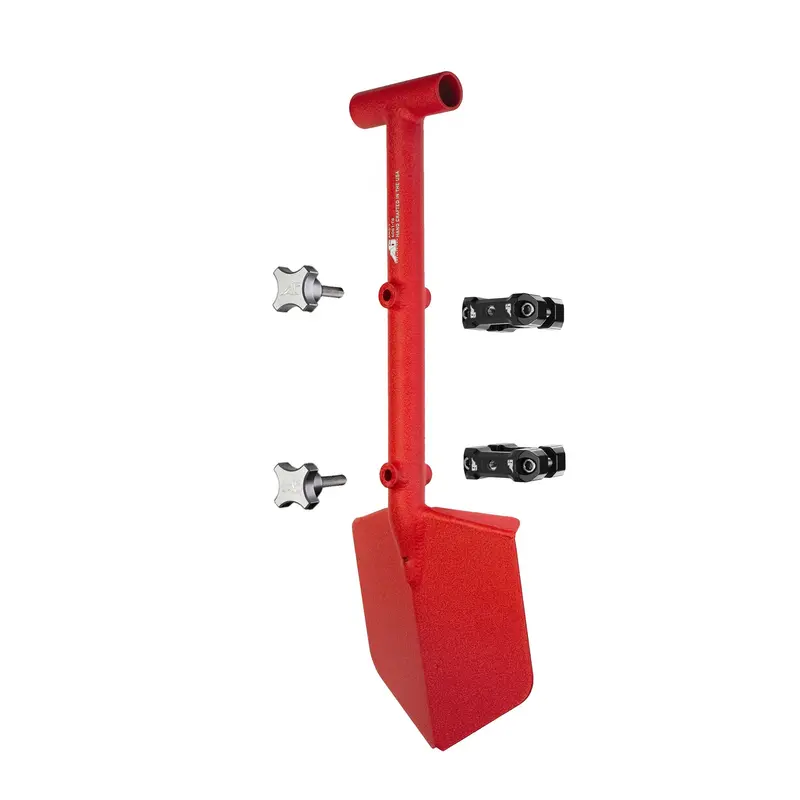 Compact Shovel & Universal Mount Kit – Red Shovel with Black UMD and Knobs