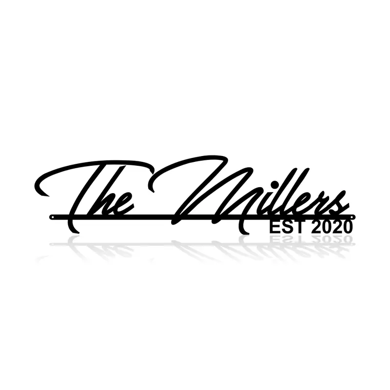 Contemporary Cursive Custom Name Sign