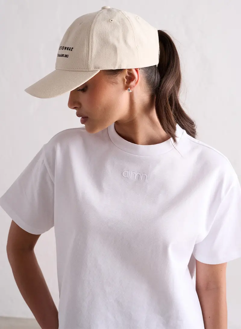 Crisp White Boxy-Cut Cotton T-Shirt