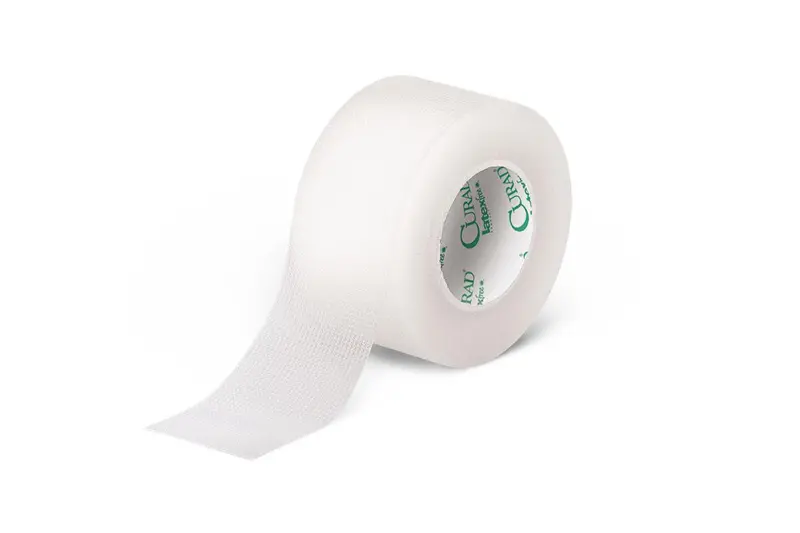 CURAD Clear Adhesive Tape – 1″ x 10 Yards, 12-Roll Pack