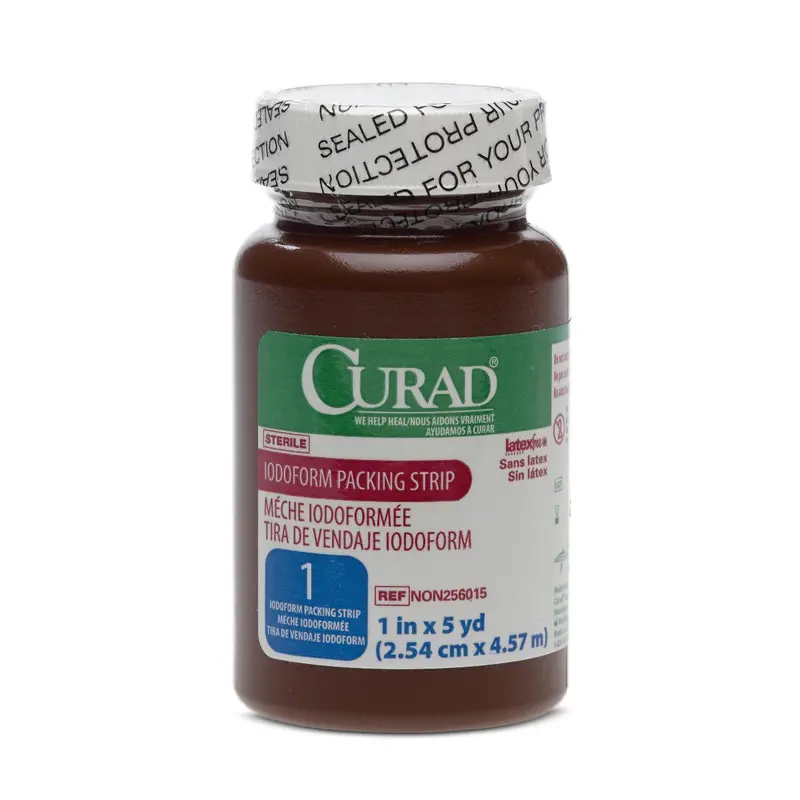 CURAD Sterile Iodoform Gauze Packing Strips, 1″ x 5 Yards